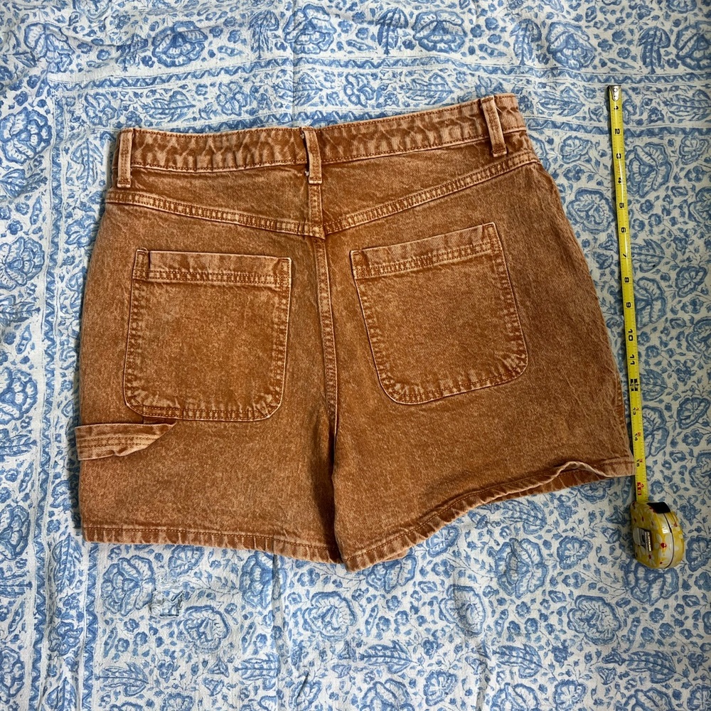 Vintage Style Brown Denim Women Shorts - Picture 3 of 4